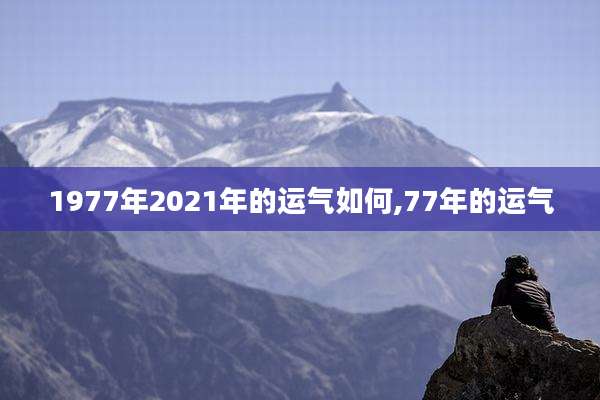 1977年2021年的运气如何,77年的运气
