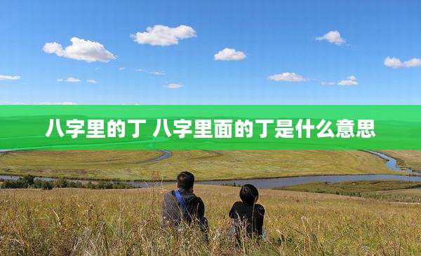 八字里的丁 八字里面的丁是什么意思