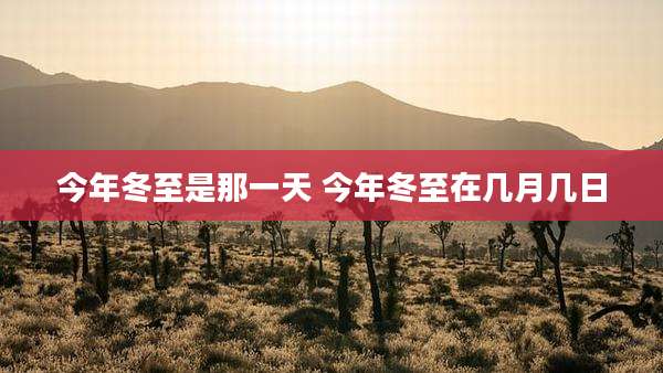 今年冬至是那一天 今年冬至在几月几日