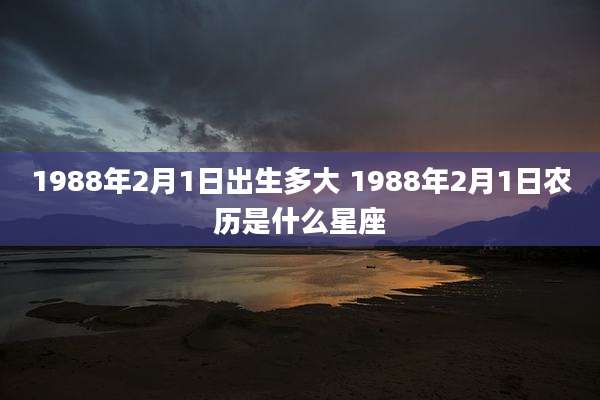 1988年2月1日出生多大 1988年2月1日农历是什么星座