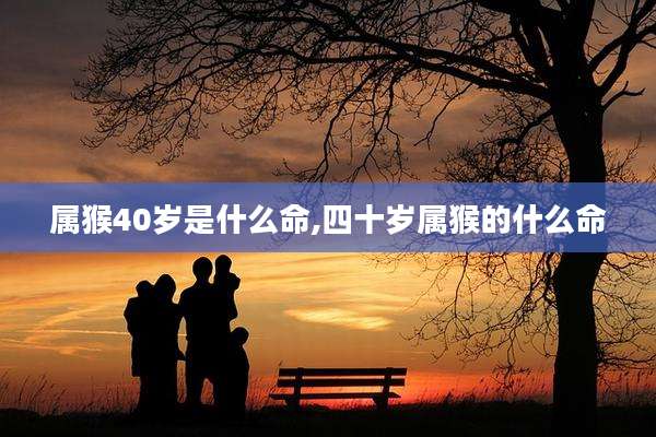属猴40岁是什么命,四十岁属猴的什么命