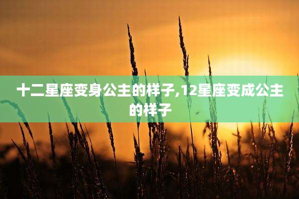 十二星座变身公主的样子,12星座变成公主的样子