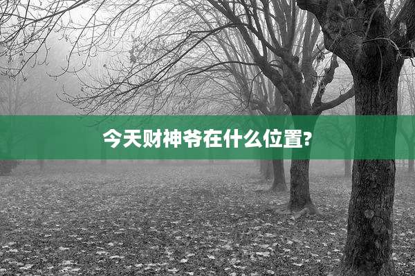 今天财神爷在什么位置?
