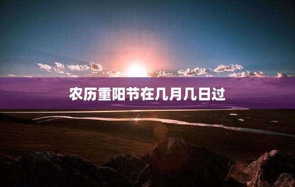 农历重阳节在几月几日过