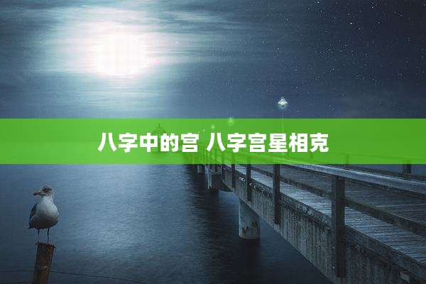 八字中的宫 八字宫星相克