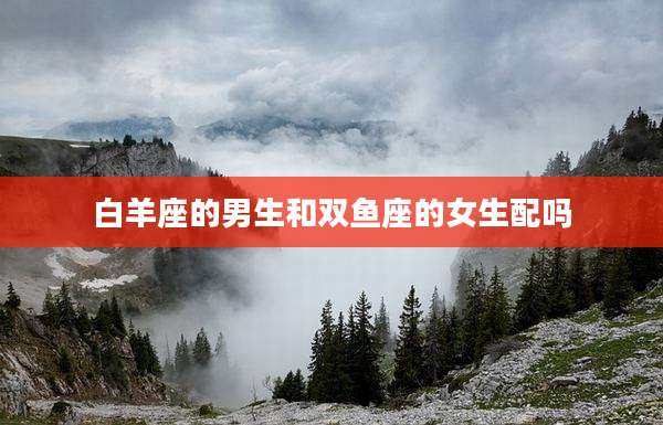 白羊座的男生和双鱼座的女生配吗