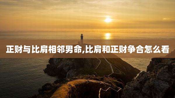 正财与比肩相邻男命,比肩和正财争合怎么看