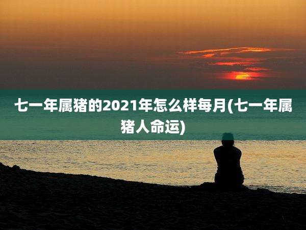 七一年属猪的2021年怎么样每月(七一年属猪人命运)