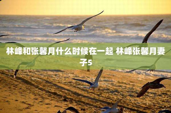 林峰和张馨月什么时候在一起 林峰张馨月妻子5
