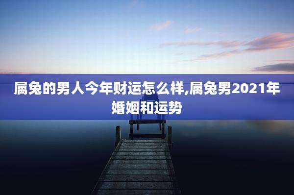 属兔的男人今年财运怎么样,属兔男2021年婚姻和运势