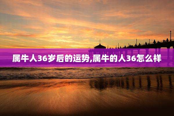属牛人36岁后的运势,属牛的人36怎么样