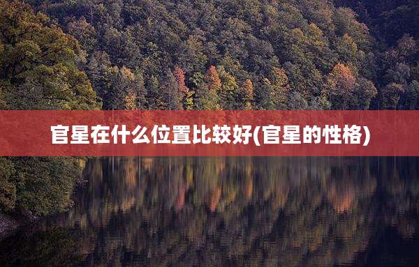 官星在什么位置比较好(官星的性格)