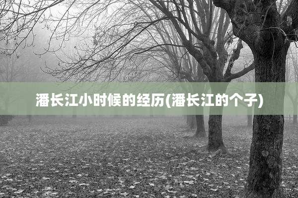 潘长江小时候的经历(潘长江的个子)