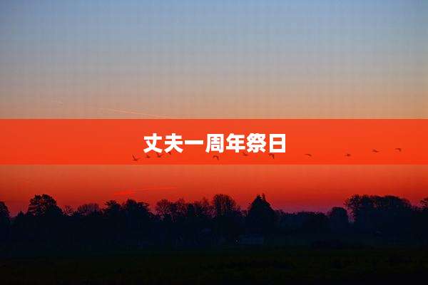 丈夫一周年祭日
