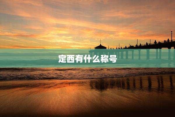 定西有什么称号