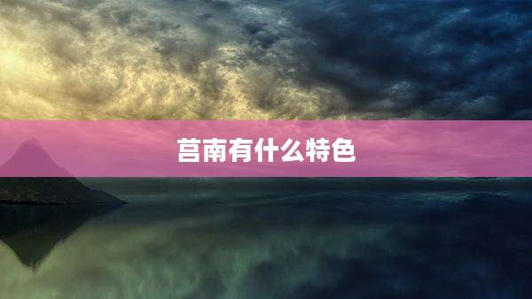 莒南有什么特色
