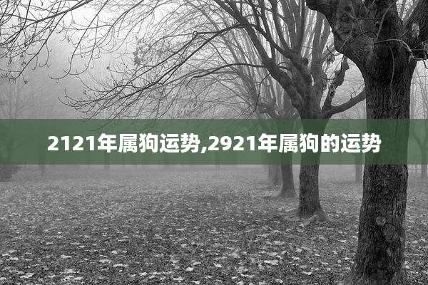 2121年属狗运势,2921年属狗的运势