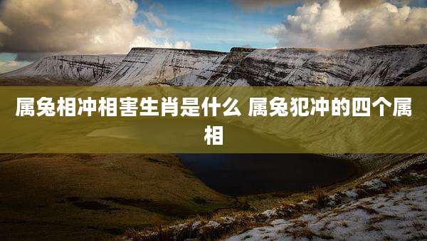 属兔相冲相害生肖是什么 属兔犯冲的四个属相