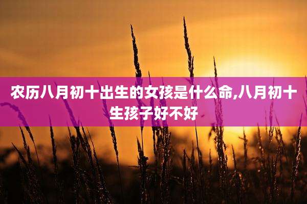 农历八月初十出生的女孩是什么命,八月初十生孩子好不好