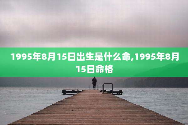 1995年8月15日出生是什么命,1995年8月15日命格