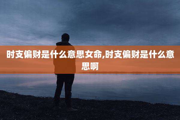 时支偏财是什么意思女命,时支偏财是什么意思啊