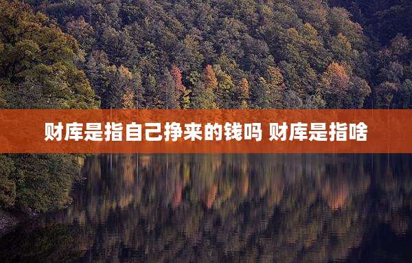 财库是指自己挣来的钱吗 财库是指啥