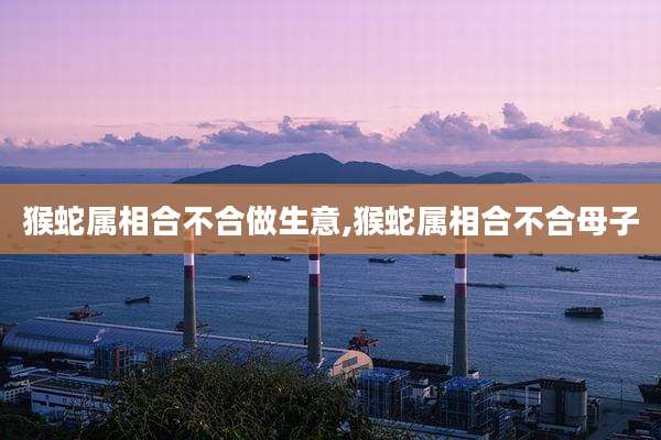 猴蛇属相合不合做生意,猴蛇属相合不合母子