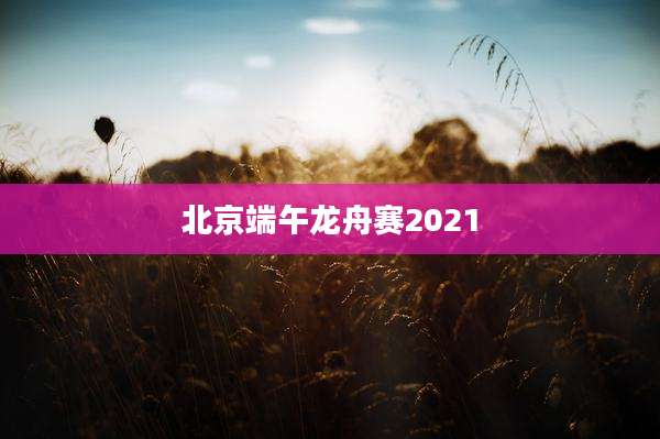 北京端午龙舟赛2021