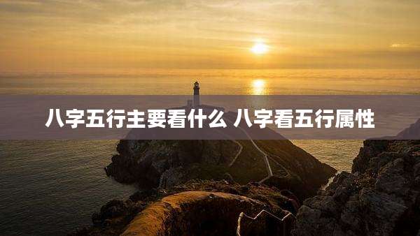 八字五行主要看什么 八字看五行属性
