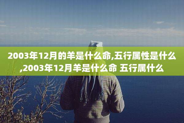 2003年12月的羊是什么命,五行属性是什么,2003年12月羊是什么命 五行属什么
