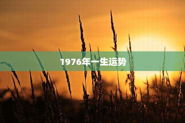 1976年一生运势