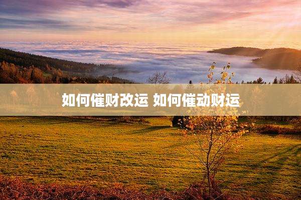 如何催财改运 如何催动财运
