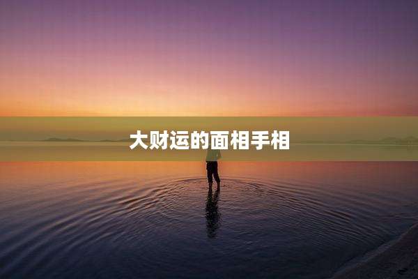 大财运的面相手相