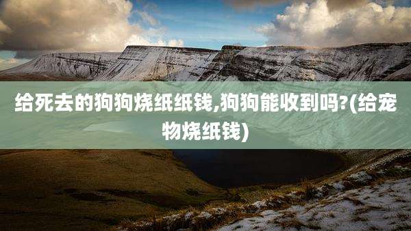 给死去的狗狗烧纸纸钱,狗狗能收到吗?(给宠物烧纸钱)
