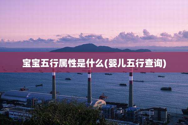 宝宝五行属性是什么(婴儿五行查询)