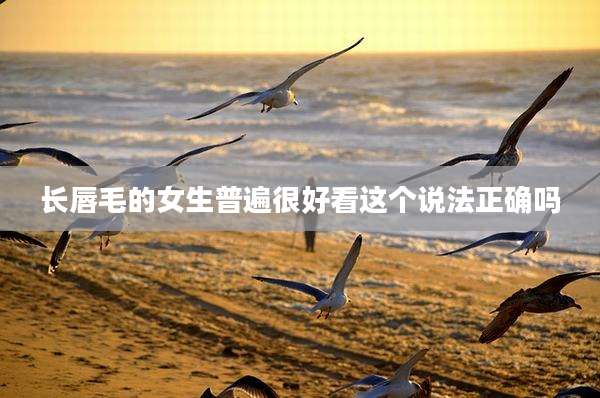 长唇毛的女生普遍很好看这个说法正确吗