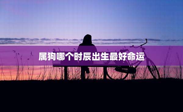 属狗哪个时辰出生最好命运