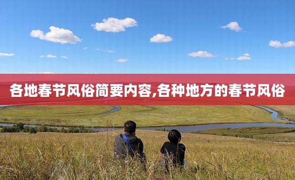 各地春节风俗简要内容,各种地方的春节风俗