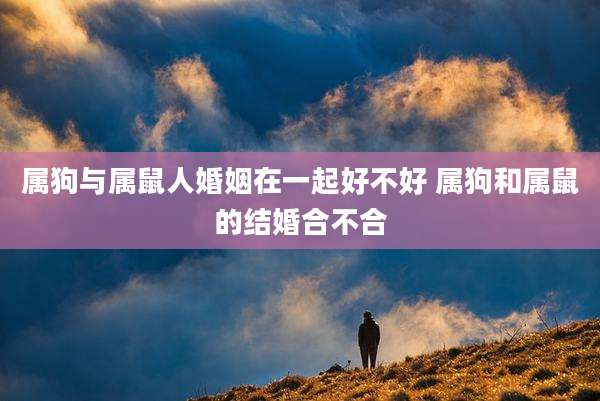 属狗与属鼠人婚姻在一起好不好 属狗和属鼠的结婚合不合