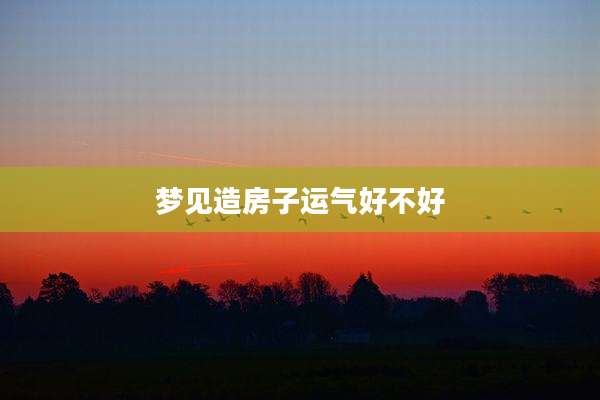 梦见造房子运气好不好