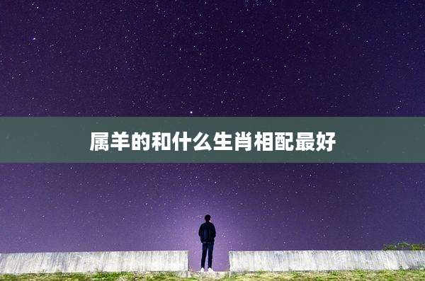 属羊的和什么生肖相配最好