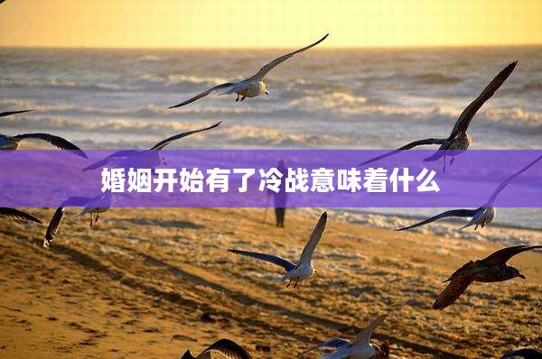 婚姻开始有了冷战意味着什么