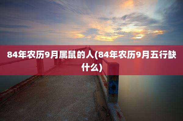 84年农历9月属鼠的人(84年农历9月五行缺什么)