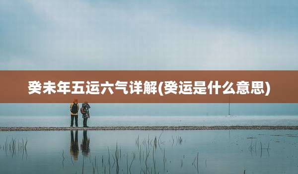 癸未年五运六气详解(癸运是什么意思)