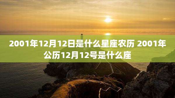 2001年12月12日是什么星座农历 2001年公历12月12号是什么座