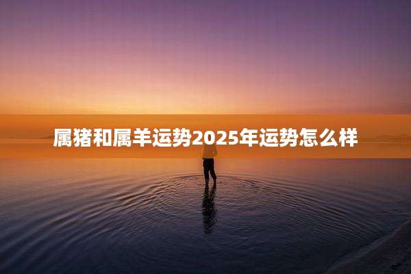 属猪和属羊运势2025年运势怎么样