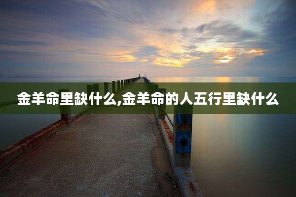 金羊命里缺什么,金羊命的人五行里缺什么