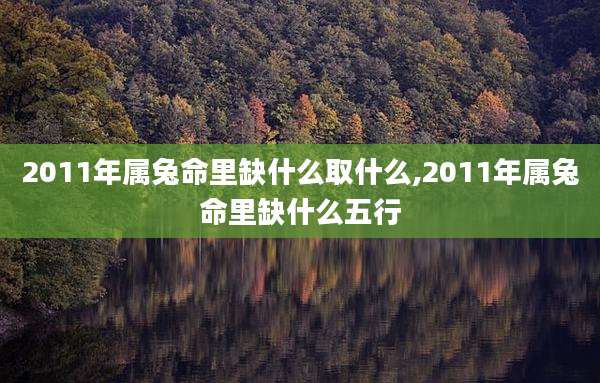 2011年属兔命里缺什么取什么,2011年属兔命里缺什么五行