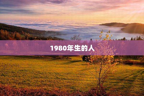 1980年生的人