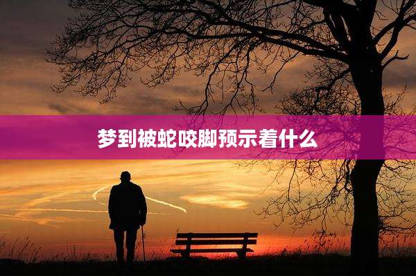 梦到被蛇咬脚预示着什么